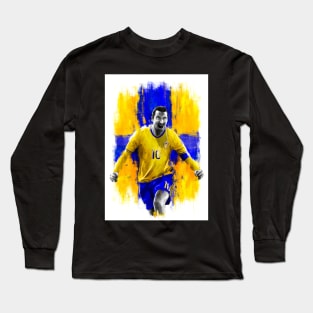 Zlatan Ibrahimović - Sweden Football Artwork Long Sleeve T-Shirt